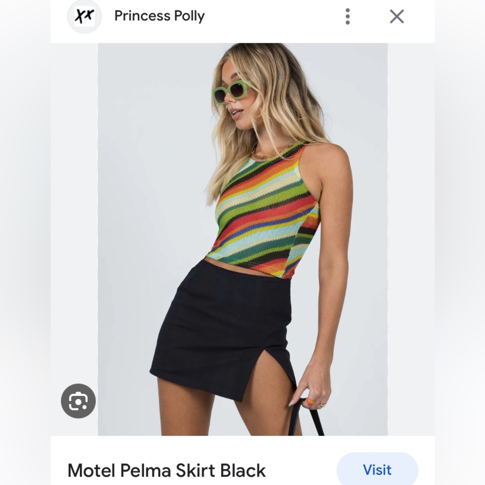 Princess Polly Pelma Mini skirt, black